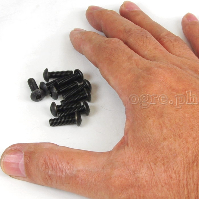BCB-ALRH10 10 pcs Black Alloy Button Head Hex Bolts for Bike Bottle Cage