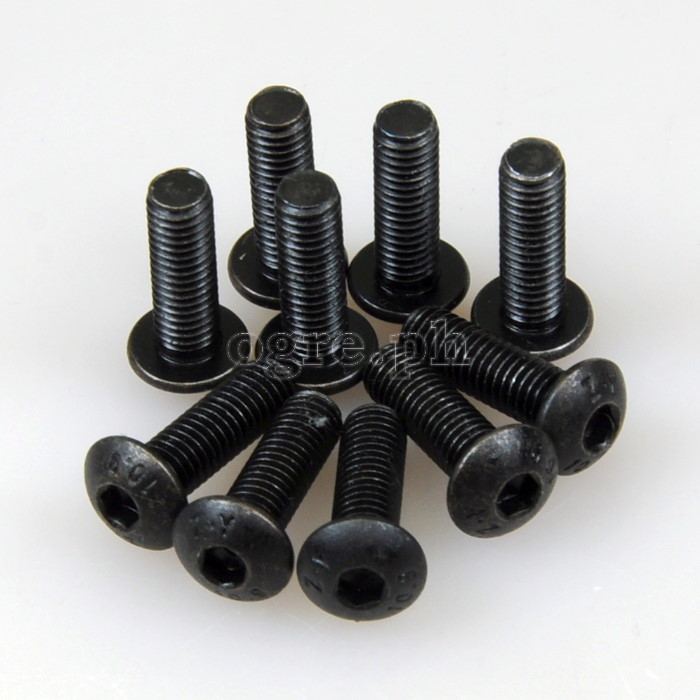 BCB-ALRH10 10 pcs Black Alloy Button Head Hex Bolts for Bike Bottle Cage