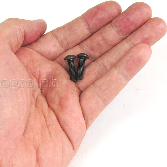 BCB-ALRH2 2 pcs Black Alloy Button Head Hex Bolts for Bike Bottle Cage