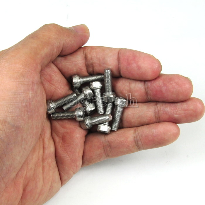 BCB-SSCH10 10 pcs Stainless Steel Cap Head Hex Bolts for Bike Bottle Cage