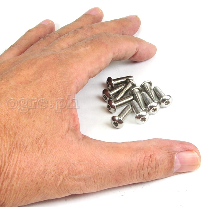 BCB-SSRH10 10 pcs Stainless Steel Button Head Hex Bolts for Bike Bottle Cage