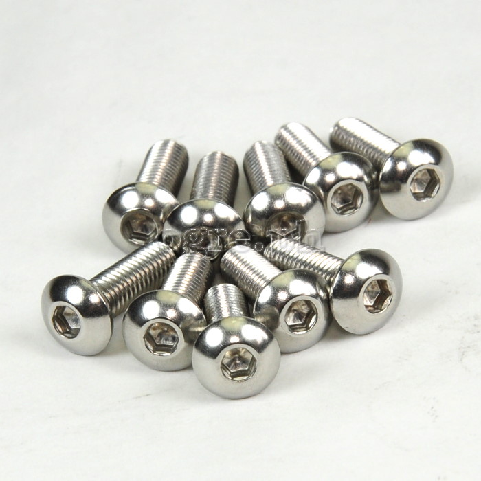 BCB-SSRH10 10 pcs Stainless Steel Button Head Hex Bolts for Bike Bottle Cage