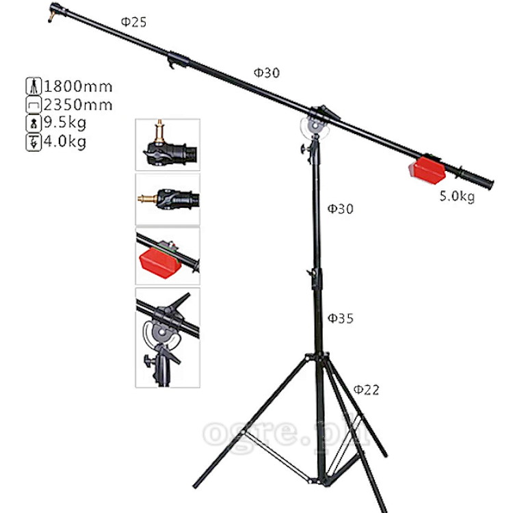 LS-10 Heavy Duty Boom Stand with Counterweight