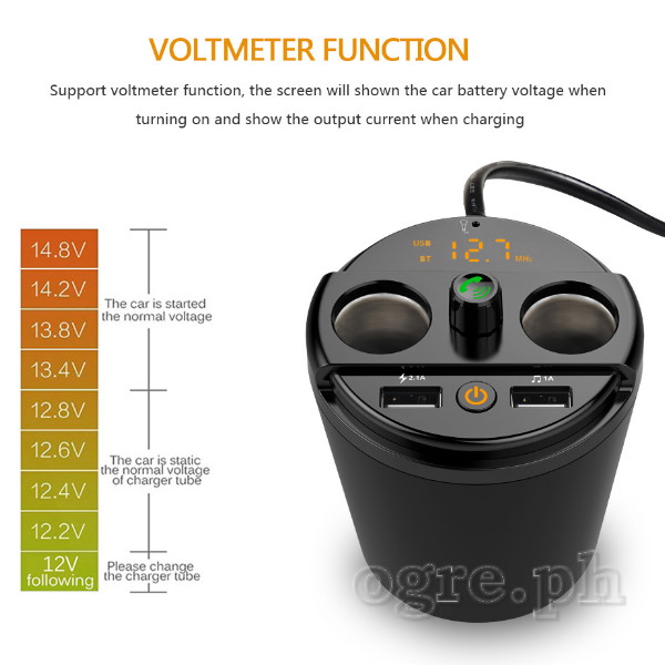 BCK-01CH Multifunction Bluetooth Car Kit (Cup Holder Style)