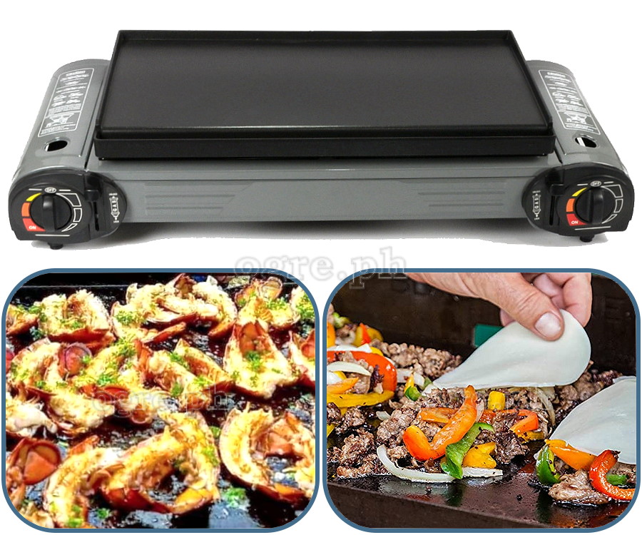 OTGS-268 Portable 2-Burner Butane Gas Stove with Free Storage Bag