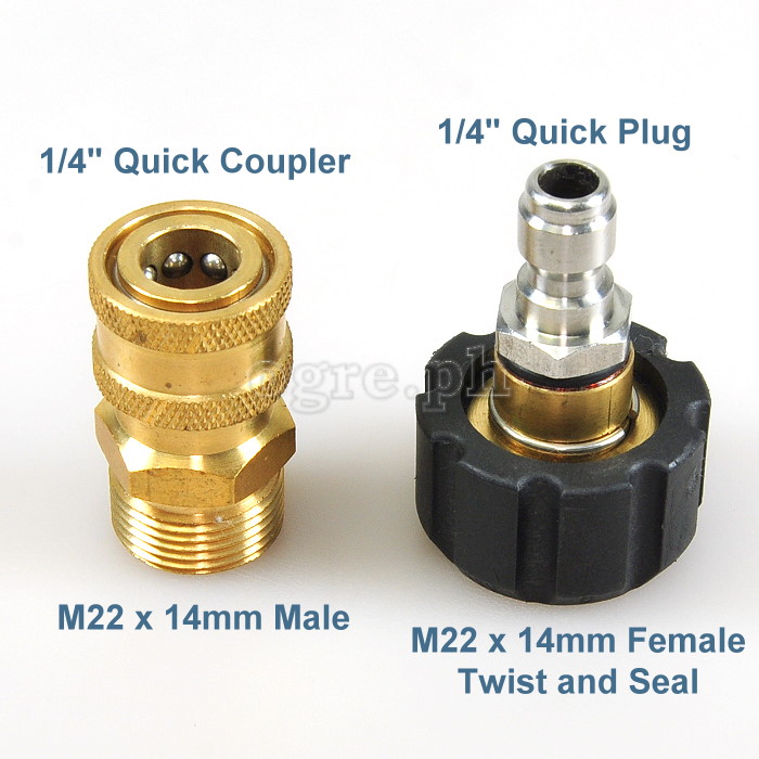 PWQ-05 M22 x 1/4 Quick Connect Coupler Set