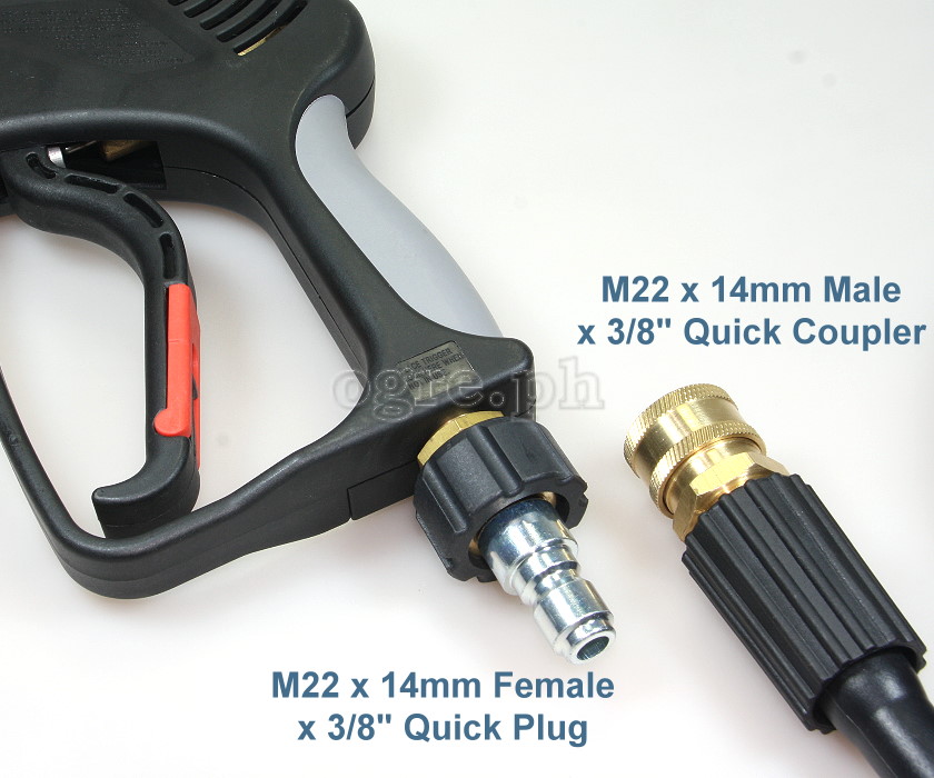 PWQ-03 M22 x 3/8 Pressure Washer Quick Connect Coupler Set A