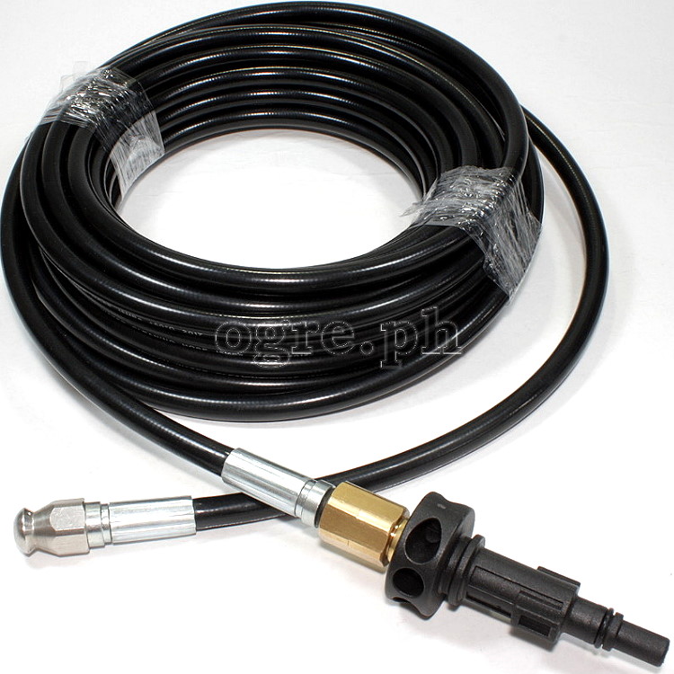 PWSH-01 Sewer / Drain Cleaning Hose with Polymer Adapter for Bosch/Black & Decker Wash Guns 10 / 15 / 20 meters