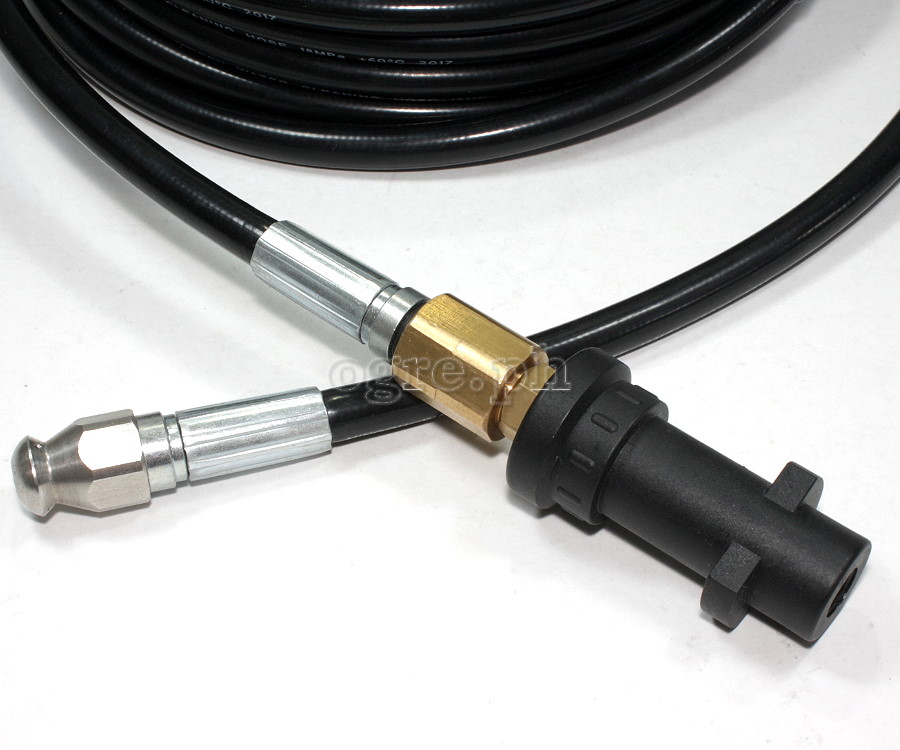 PWSH-04 Sewer / Drain Cleaning Hose with Polymer Adapter for Karcher K-Series Wash Guns 10 / 15 / 20 meters
