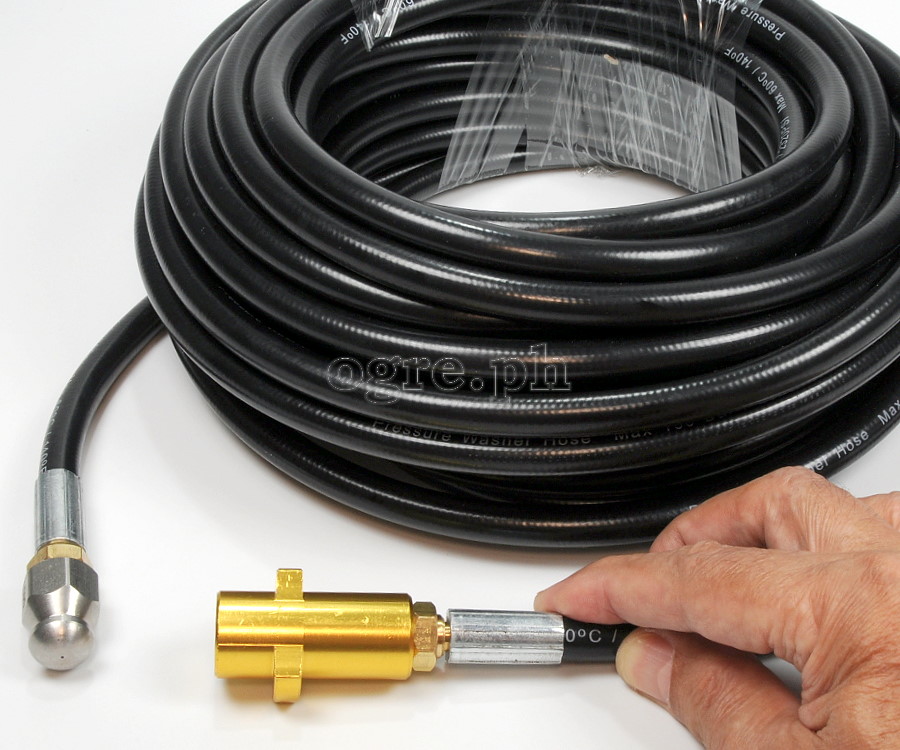PWSH-04A Sewer / Drain Cleaning Hose with Alloy Adapter for Karcher K Series Wash Guns 10 / 15 / 20 meters