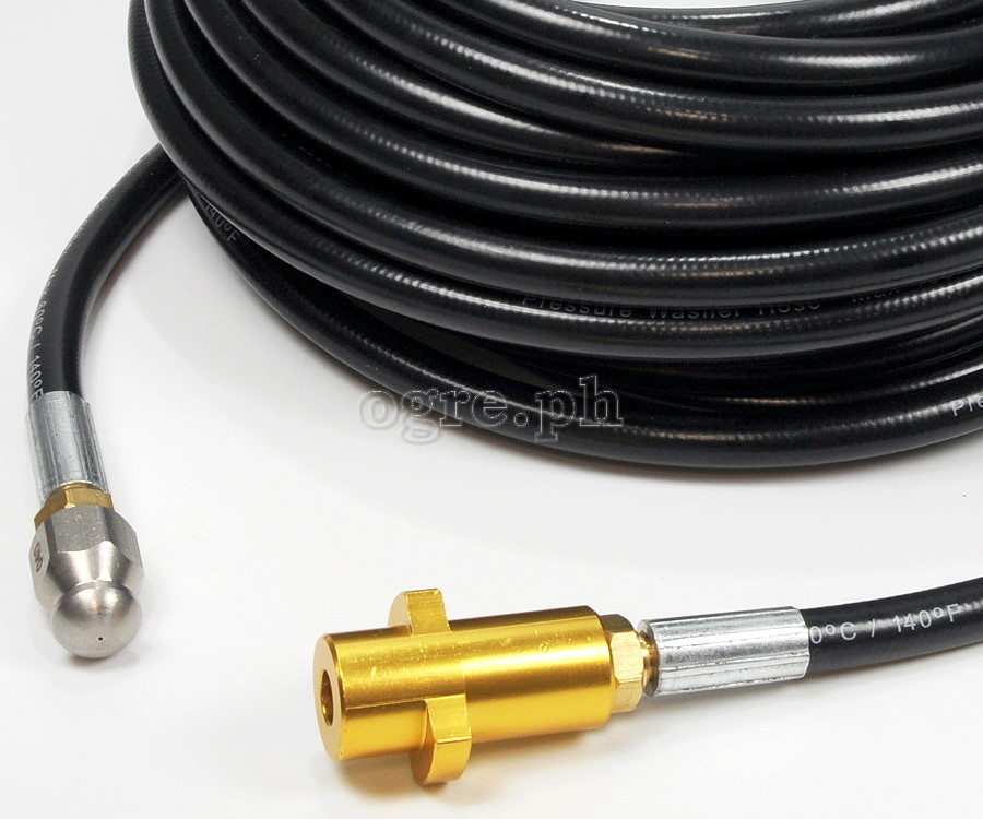 PWSH-04A Sewer / Drain Cleaning Hose with Alloy Adapter for Karcher K Series Wash Guns 10 / 15 / 20 meters