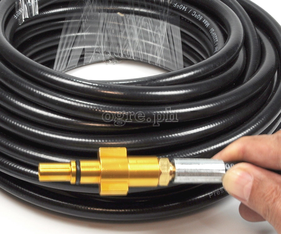 PWSH-06A Sewer / Drain Cleaning Hose with Alloy Adapter for Lavor Wash Guns 10 / 15 / 20 meters
