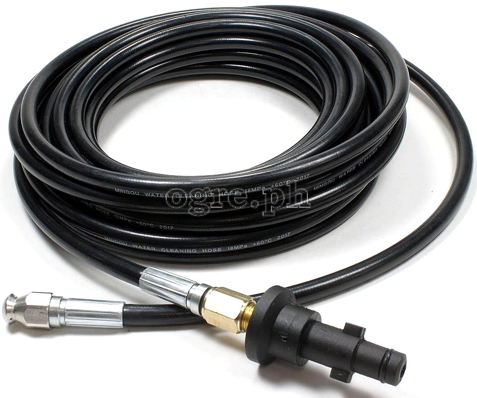 PWSH-07 Sewer / Drain Cleaning Hose with Polymer Adapter for Nilfisk Wash Guns 10 / 15 / 20 meters