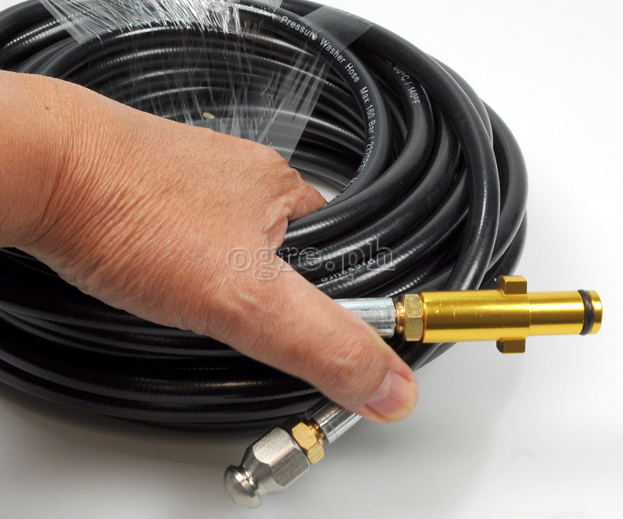 PWSH-07A Sewer / Drain Cleaning Hose with Alloy Adapter for Nilfisk Wash Guns 10 / 15 / 20 meters