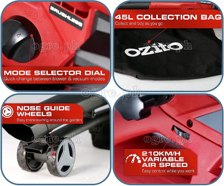PXCBLVS-018 Cordless Brushless Blower Vacuum (Tool Only Version) (Brand New Australian Surplus)