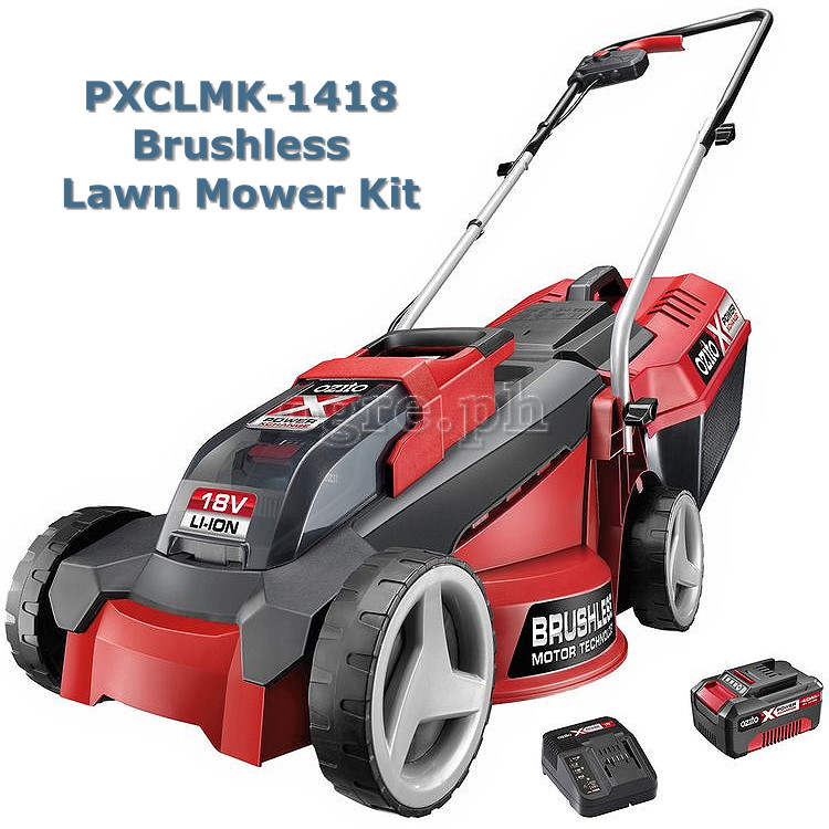 PXCLMK-1418 Cordless Brushless Lawn Mower Kit (with 4A Battery and Compact Fast Charger) (Unused Australian Surplus)