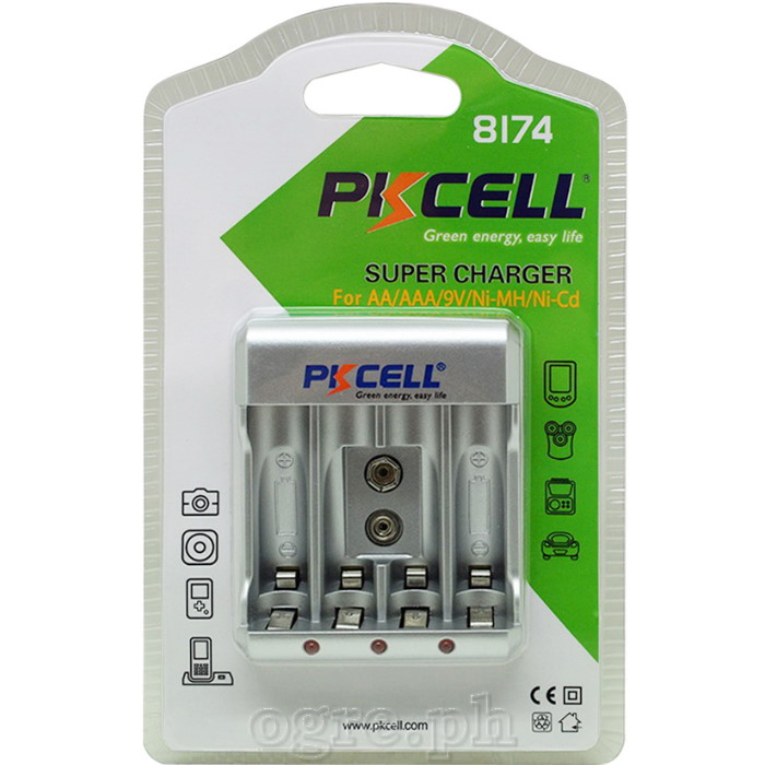 8174 Charger for AA/AAA/9v NI-MH/NI-CD Rechargeable Batteries