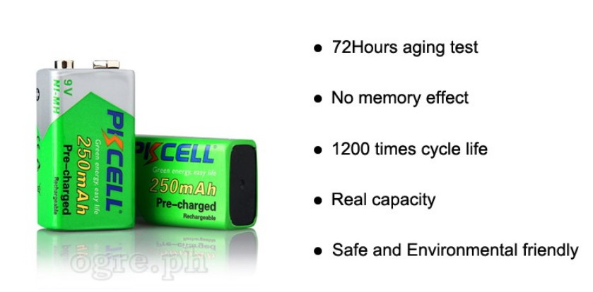 9V250 Pre-Charged Ni-MH Rechargeable Battery 9V 250mAh