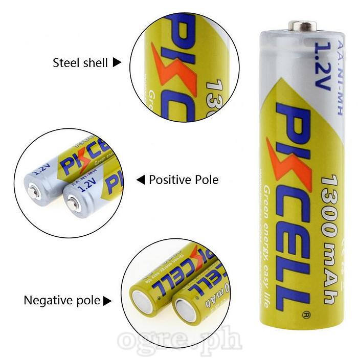 AA1300 Rechargeable 1.2V AA 1300mAh Ni-MH Battery 2-Pack / 4-pack