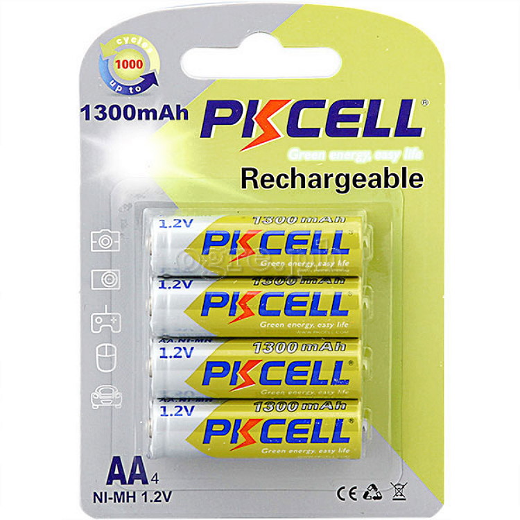 AA1300 Rechargeable 1.2V AA 1300mAh Ni-MH Battery 2-Pack / 4-pack
