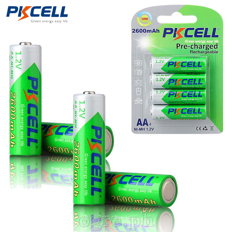 AA2600 Pre-Charged 1.2V AA 2600mAh Ni-MH Rechargeable Battery 2-Pack / 4-Pack