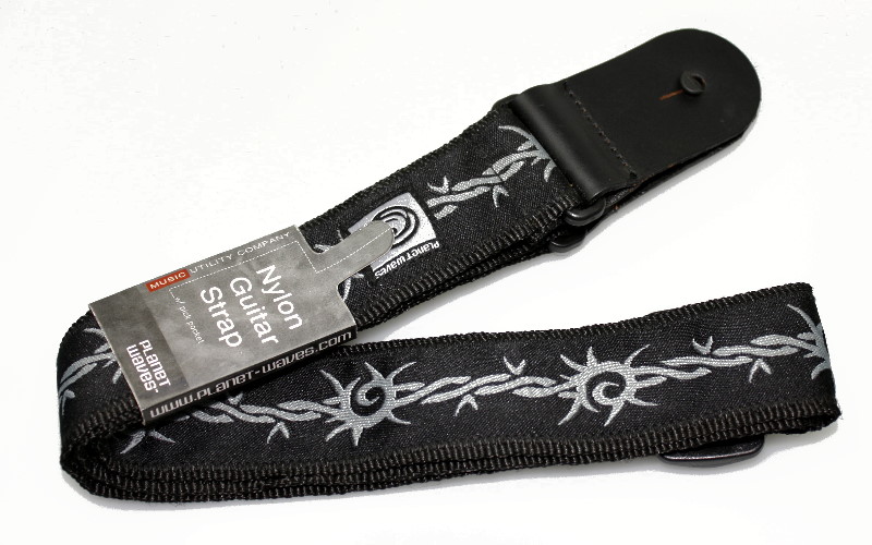44A04 Woven Guitar Strap (Barbed Wire)