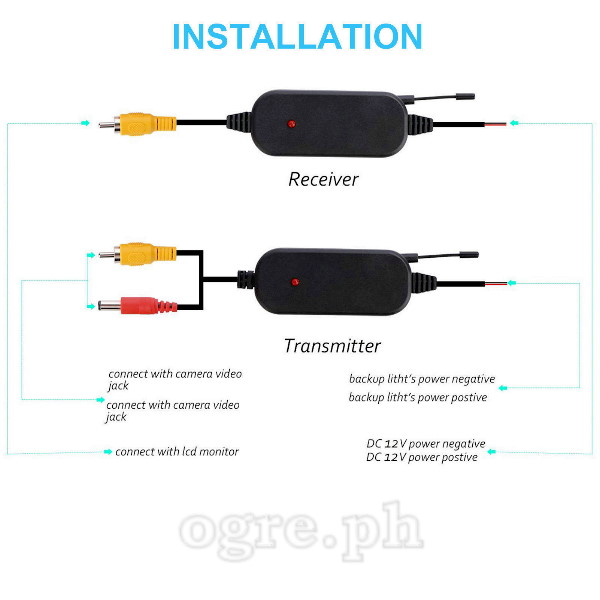 WTR-01 Wireless Kit for Vehicle Rear View Camera Systems