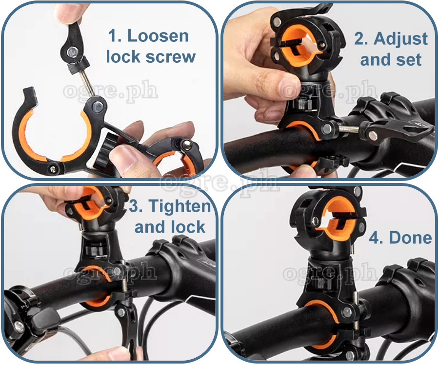 42501 Quick-Release Handlebar / Seatpost Holder for Bike Lights / Pumps / Accessories