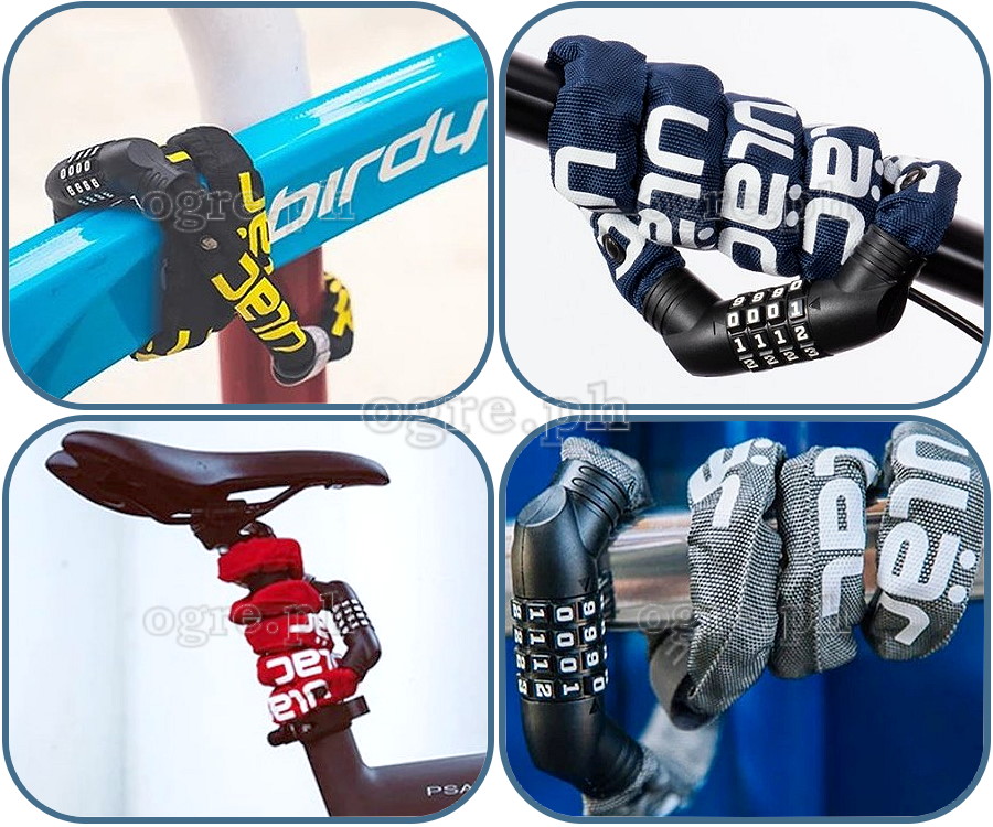 A600C 4-Digit Code Type Anti-Theft Chain Lock 1.2m
