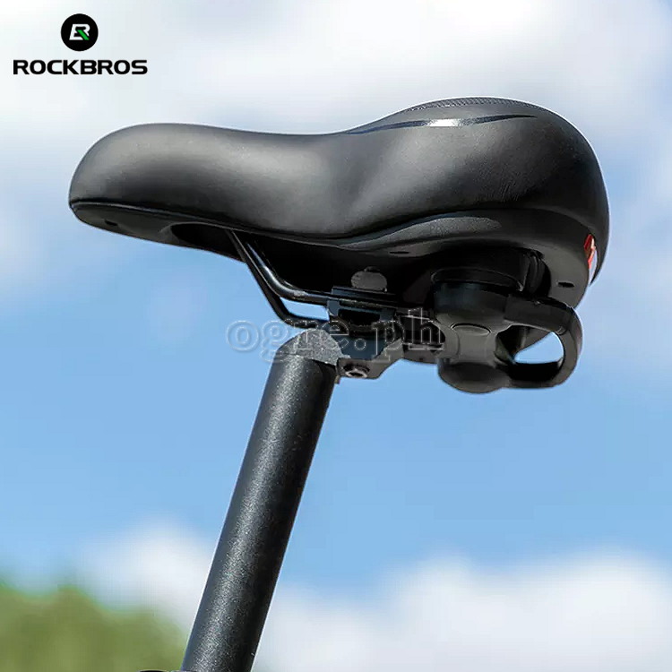 AQ-6090 Wide Rainproof Bike Saddle with High Density Memory Foam and Reflector Band