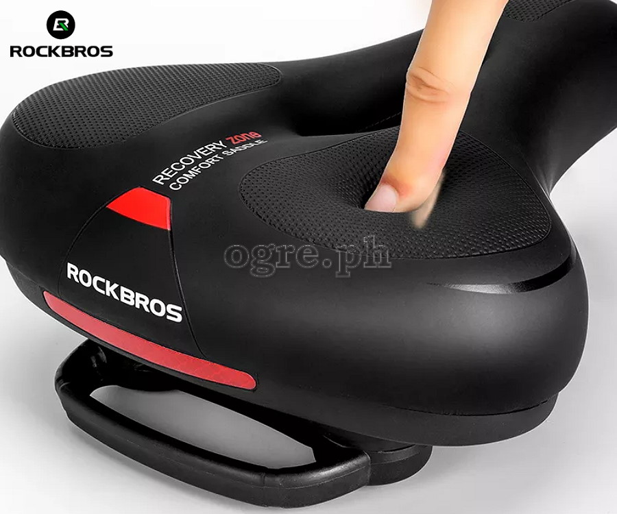 AQ-6090 Wide Rainproof Bike Saddle with High Density Memory Foam and Reflector Band