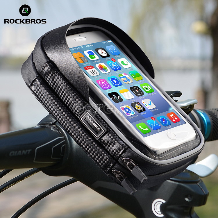 B31-BK Waterproof 360° Bike Handlebar Bag with 6.0 Inch TouchScreen Phone Case