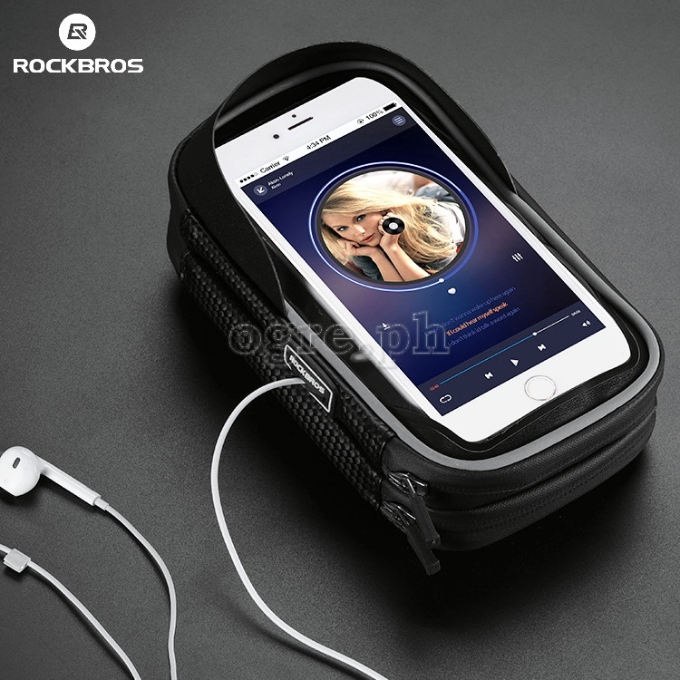 B31-BK Waterproof 360° Bike Handlebar Bag with 6.0 Inch TouchScreen Phone Case