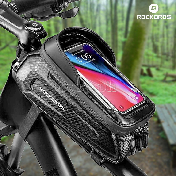 B68 Hard Shell Bike Frame Bag with 7.0 Inch TouchScreen Phone Case