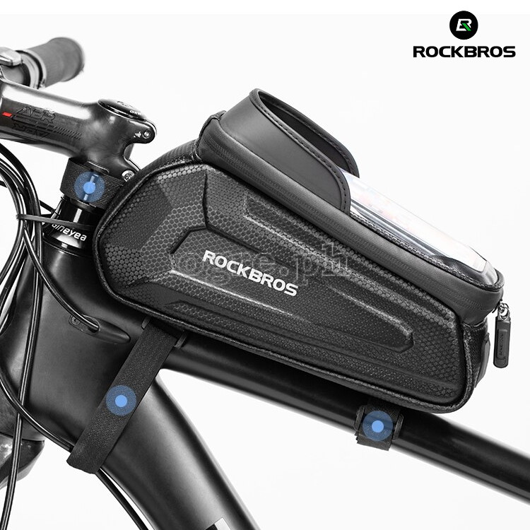 B68 Hard Shell Bike Frame Bag with 7.0 Inch TouchScreen Phone Case