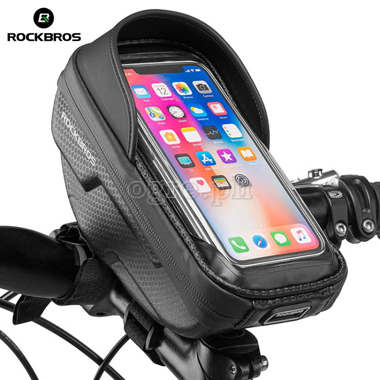 B70 Hard Shell Bike Handlebar Bag with 6.2 Inch TouchScreen Phone Case