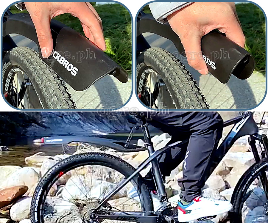 DNB-8001 Universal Front and Rear MTB Mudguard Set with LED Tail Light