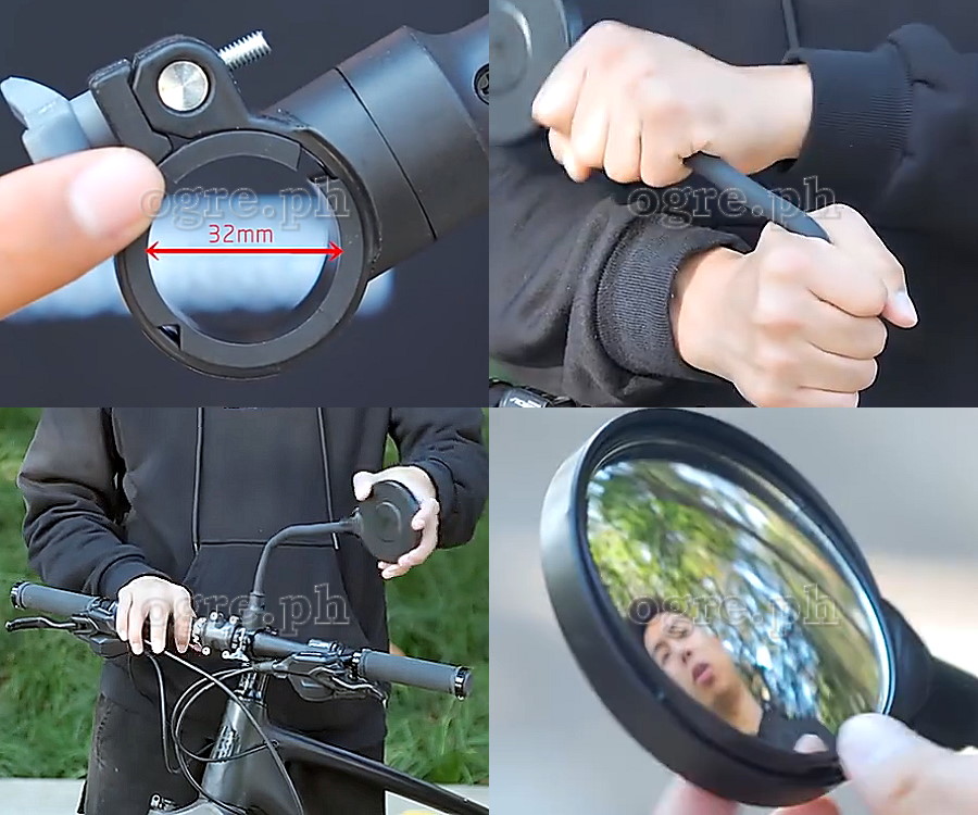 FK-419 360° Adjustable Acrylic Rearview Bike Mirror (Price is for one piece only)
