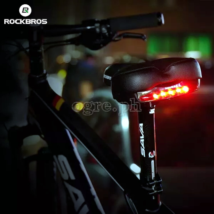 FU-5700L Rainproof Bike Saddle with High Density Memory Foam and Built-In Tail Light