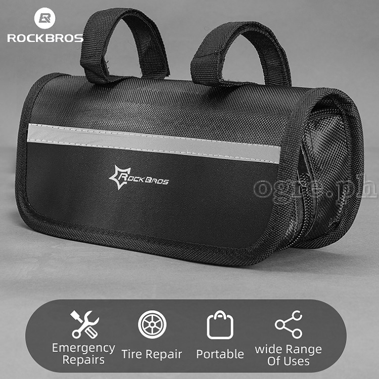 GJ9816 Portable Bike Tire Repair Kit with 16-in-1 Folding Tools Set and Mini Air Pump