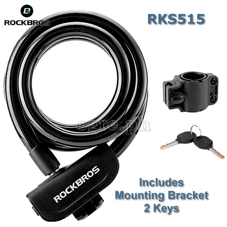 RKS515 Key Type Anti-Theft Cable Lock 1.1m with Mounting Bracket