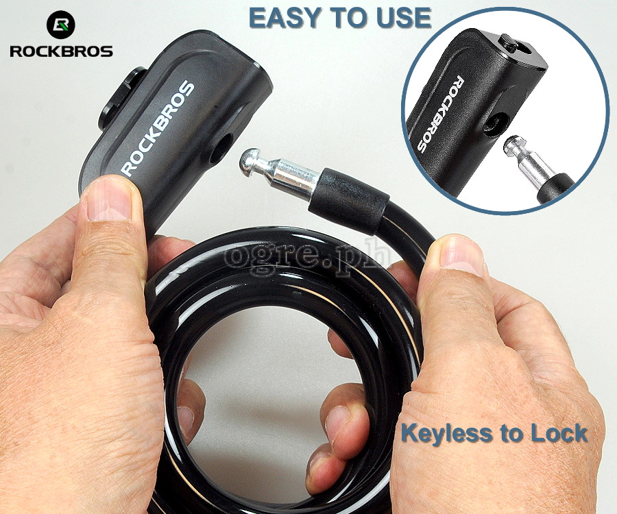 RKS515 Key Type Anti-Theft Cable Lock 1.1m with Mounting Bracket