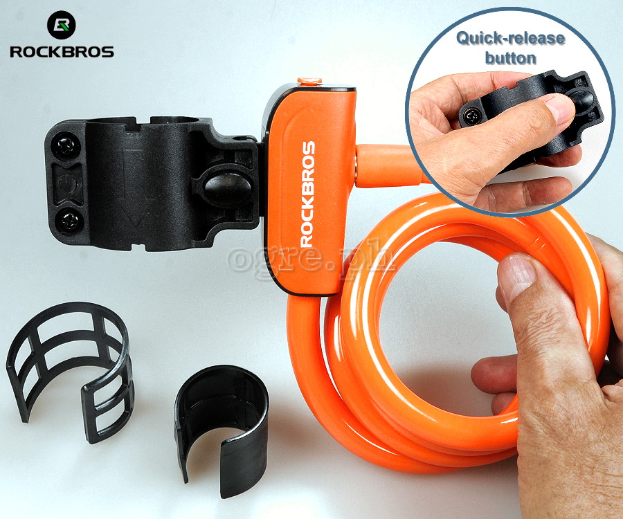 RKS515 Key Type Anti-Theft Cable Lock 1.1m with Mounting Bracket