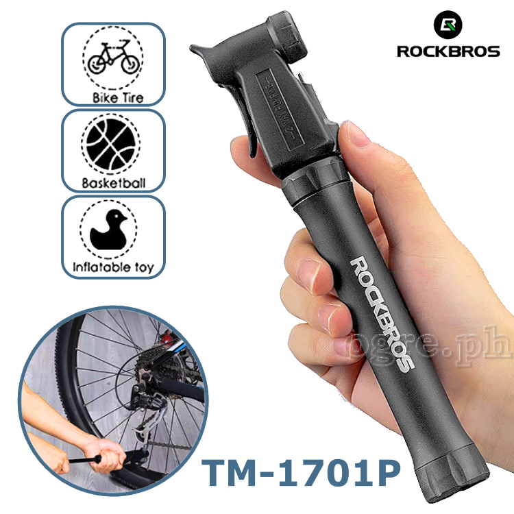 TM-1701P 80psi Nylon Mini Air Pump for Bike Tires and Other Inflatables