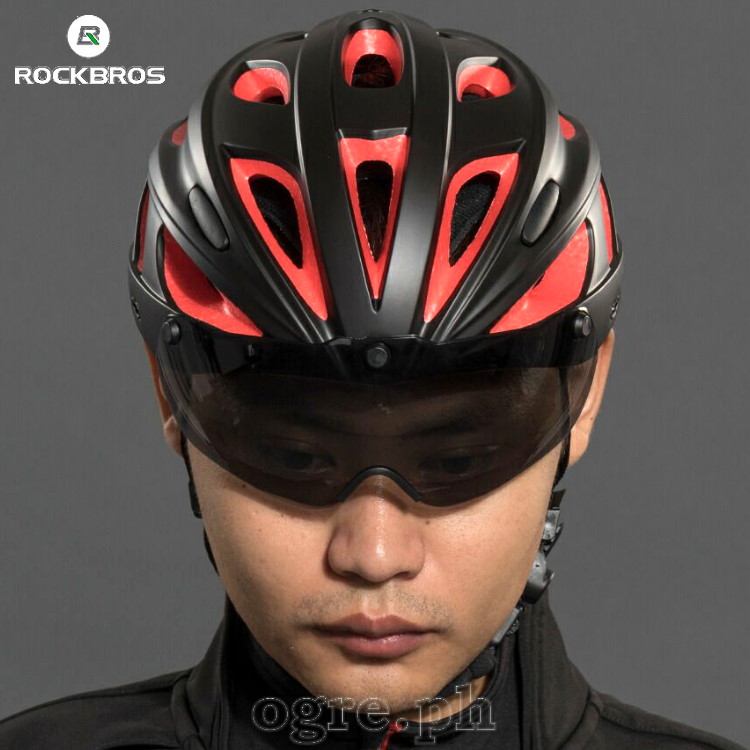 TT-16 Cycling Helmet with Removable Brim and Polarized Goggles