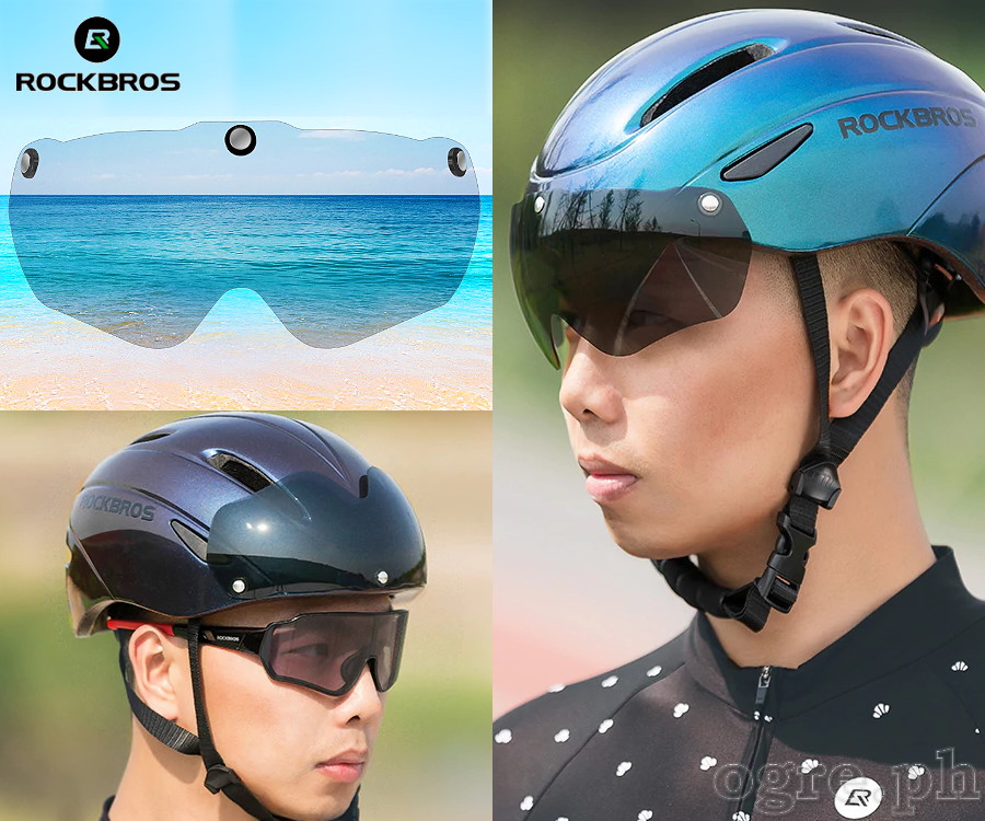 TT-16 Cycling Helmet with Removable Brim and Polarized Goggles