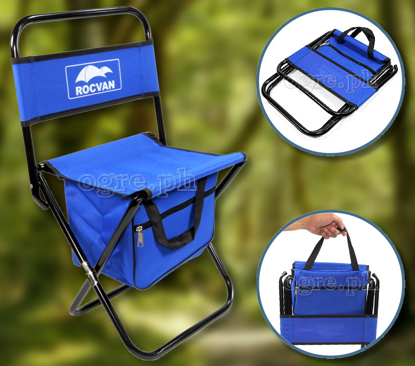 L162 Folding Mini Chair with Backrest and Zippered Compartment For Kids (29x33x59cm)