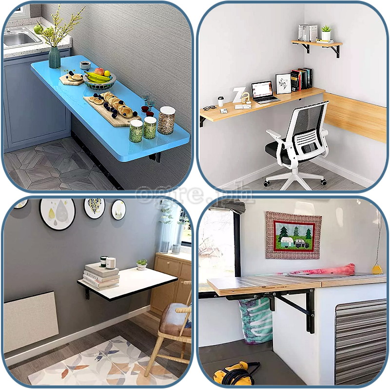 FTB-01PC High Quality 90° Folding Table Brackets 1 Pair Heavy Load Bearing (16”~24” Powder Coated Steel)