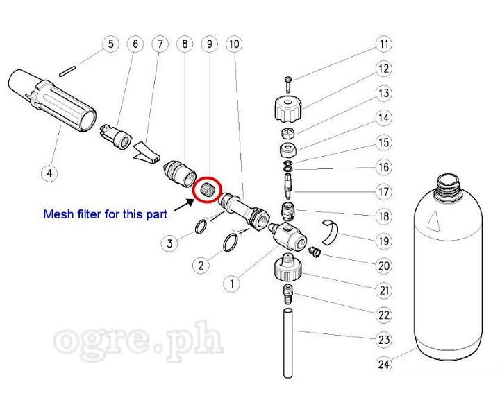 PWA-11 Foam Lance Mesh Filter