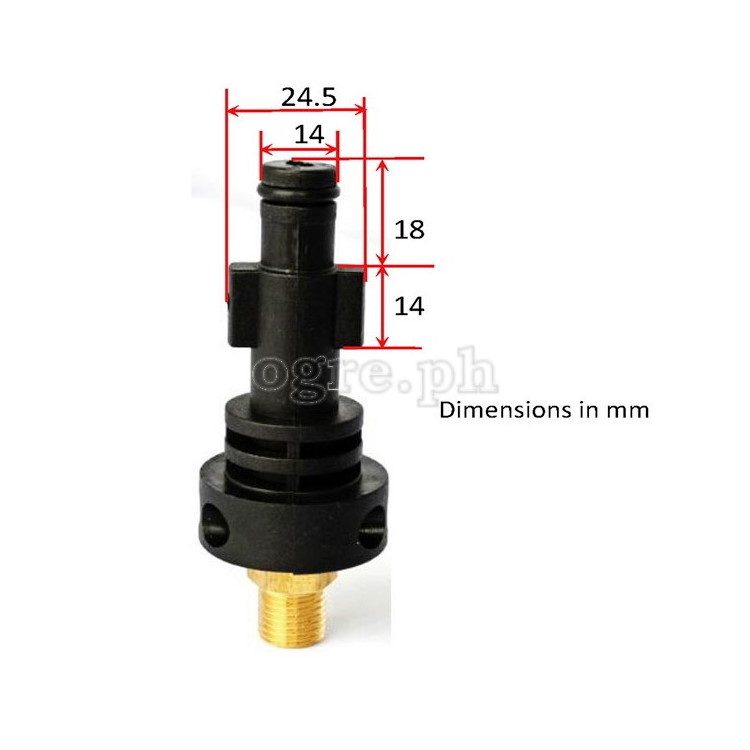 PWF-02 Professional Snow Foam Lance Kit for Kawasaki/Fujihama (Brass Body / Polymer Adapter)